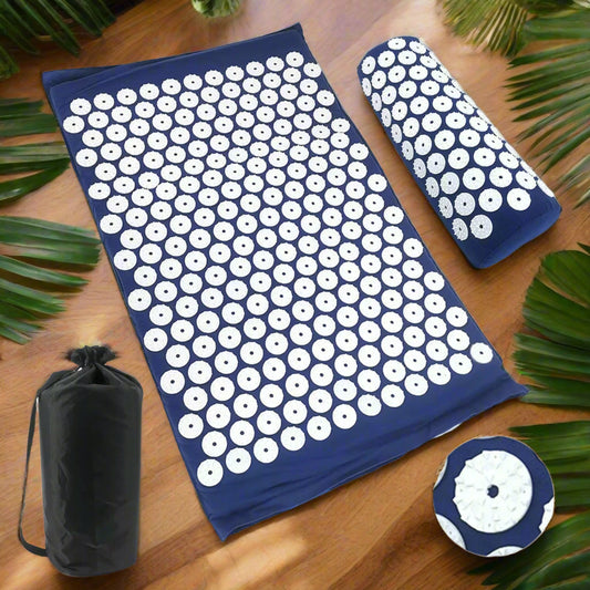 Massager Cushion Massage Yoga Mat Acupressure Relieve Pain Stress Back Body Pain Spike Mat Acupuncture Mat and Pillow Set