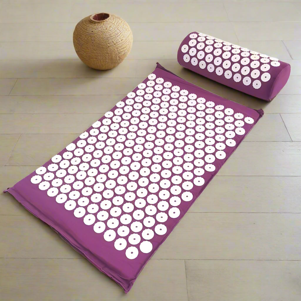 Massager Cushion Massage Yoga Mat Acupressure Relieve Pain Stress Back Body Pain Spike Mat Acupuncture Mat and Pillow Set